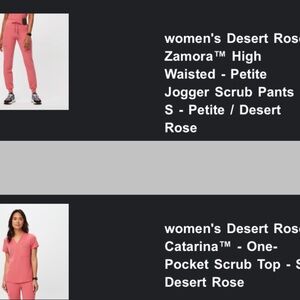 FIGS women’s size small scrubs - Desert Rose